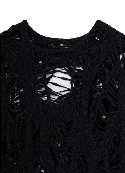 SUPER CHUNKY DISTORTED SLUB PULLOVER