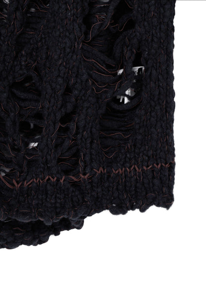 SUPER CHUNKY DISTORTED SLUB PULLOVER