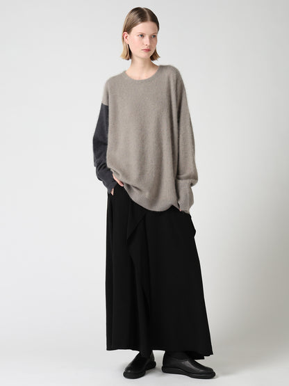 CASHMERE COLOR BLOCKING PULLOVER