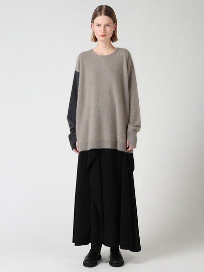 CASHMERE COLOR BLOCKING PULLOVER