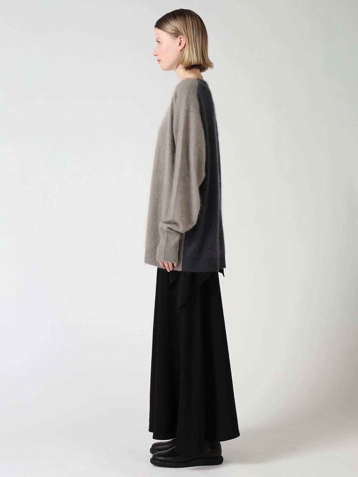 CASHMERE COLOR BLOCKING PULLOVER