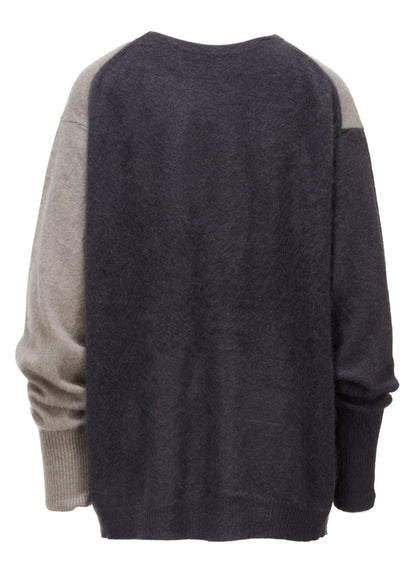 CASHMERE COLOR BLOCKING PULLOVER