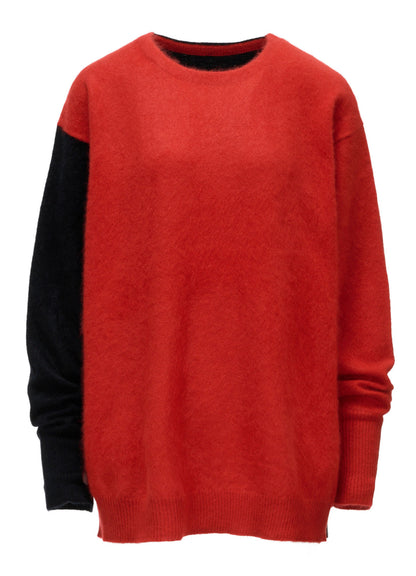 CASHMERE COLOR BLOCKING PULLOVER