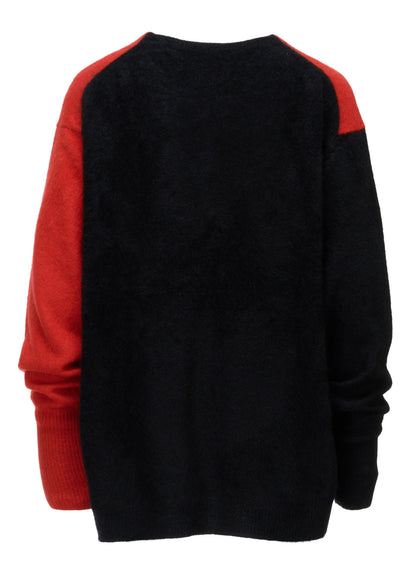 CASHMERE COLOR BLOCKING PULLOVER