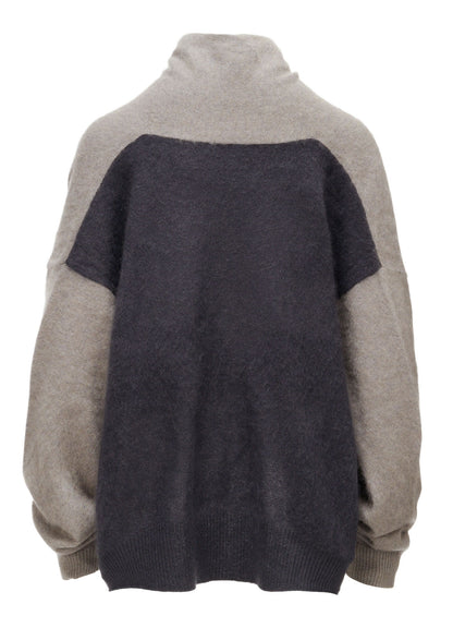 CASHMERE COLOR BLOCKING GOWN