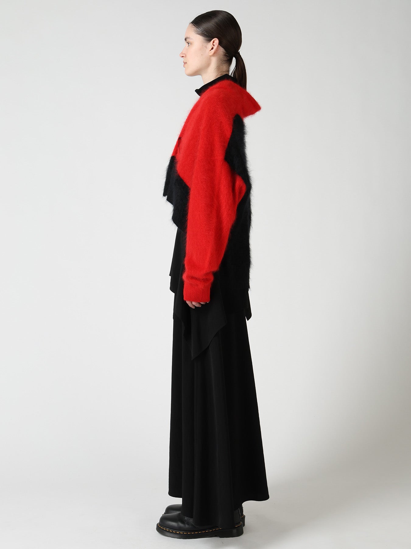 CASHMERE COLOR BLOCKING GOWN