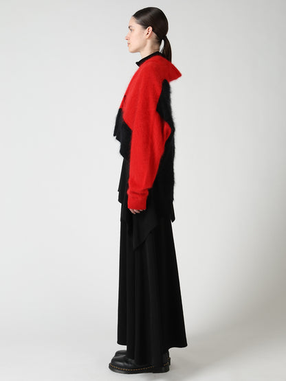 CASHMERE COLOR BLOCKING GOWN