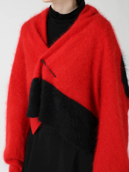 CASHMERE COLOR BLOCKING GOWN