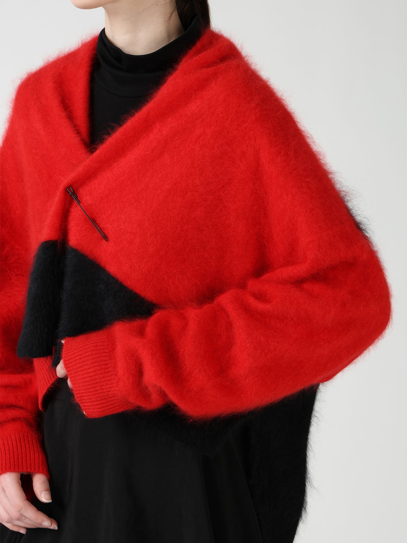CASHMERE COLOR BLOCKING GOWN