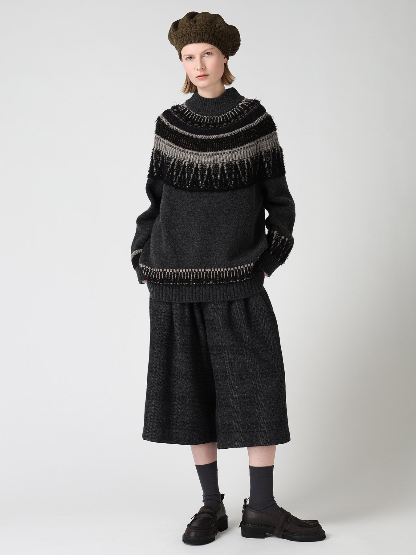MULTI-MATERIAL NORDIC PULLOVER – THE SHOP YOHJI YAMAMOTO