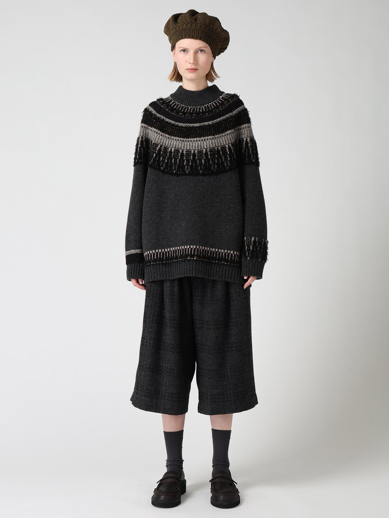 MULTI-MATERIAL NORDIC PULLOVER – THE SHOP YOHJI YAMAMOTO