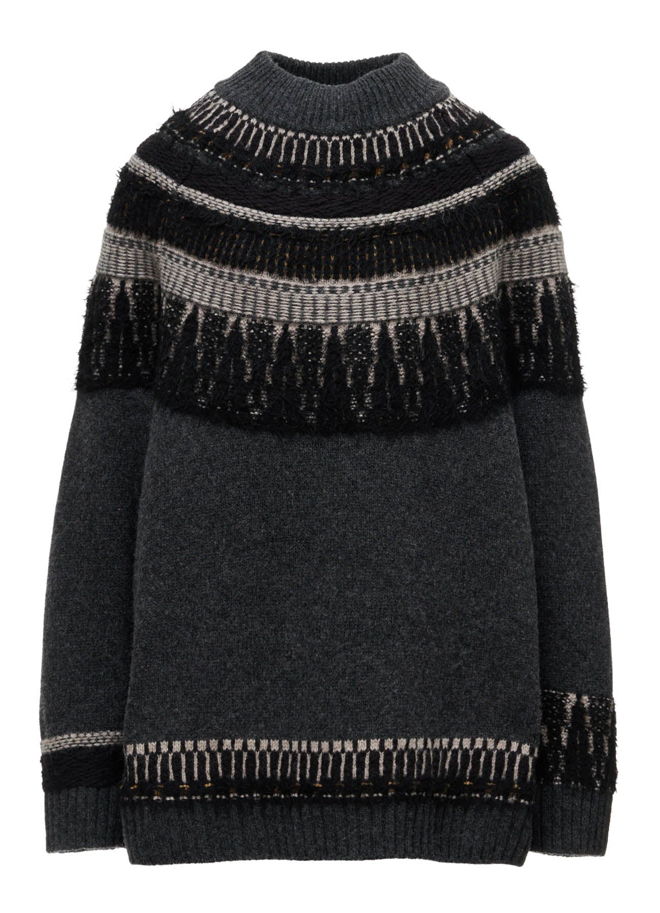 MULTI-MATERIAL NORDIC PULLOVER – THE SHOP YOHJI YAMAMOTO