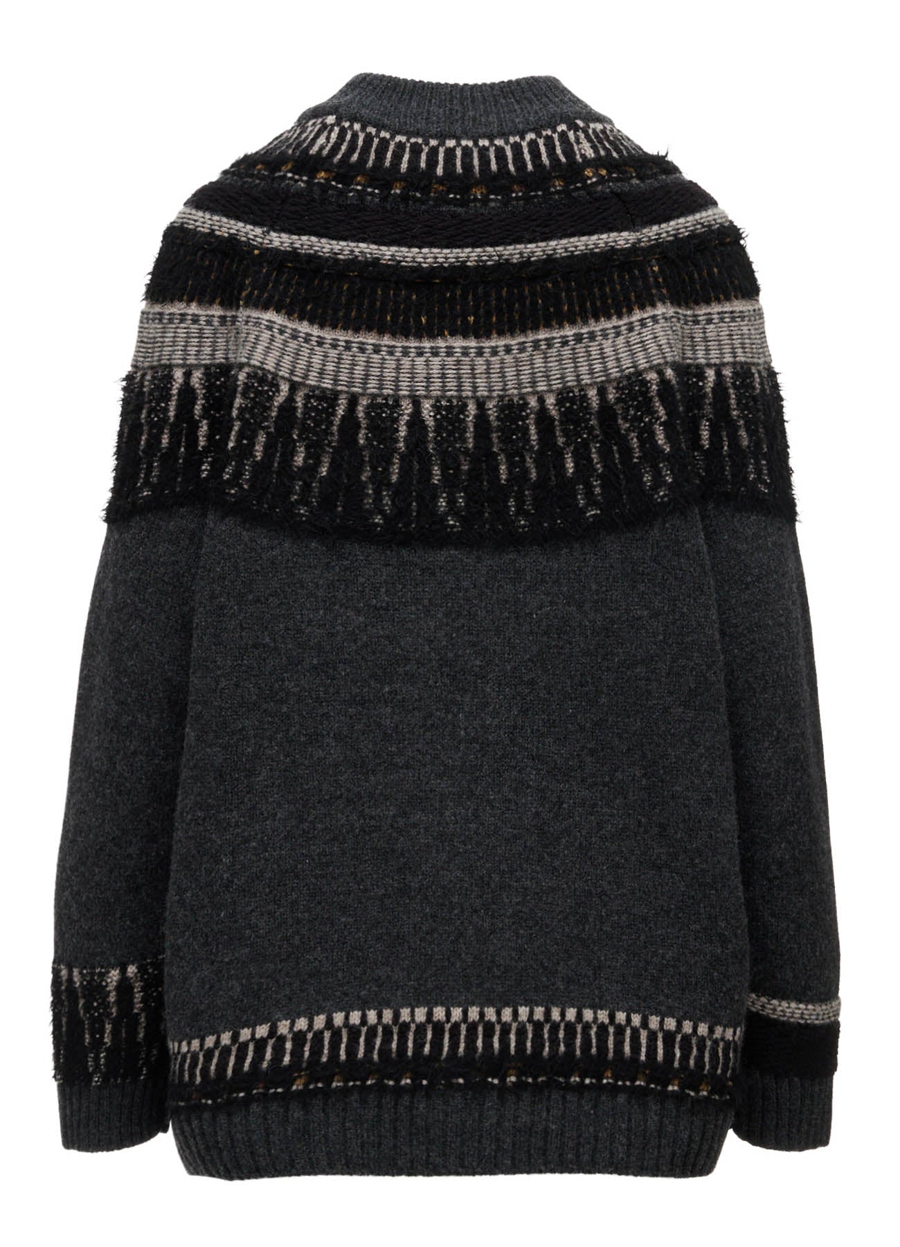 MULTI-MATERIAL NORDIC PULLOVER – THE SHOP YOHJI YAMAMOTO