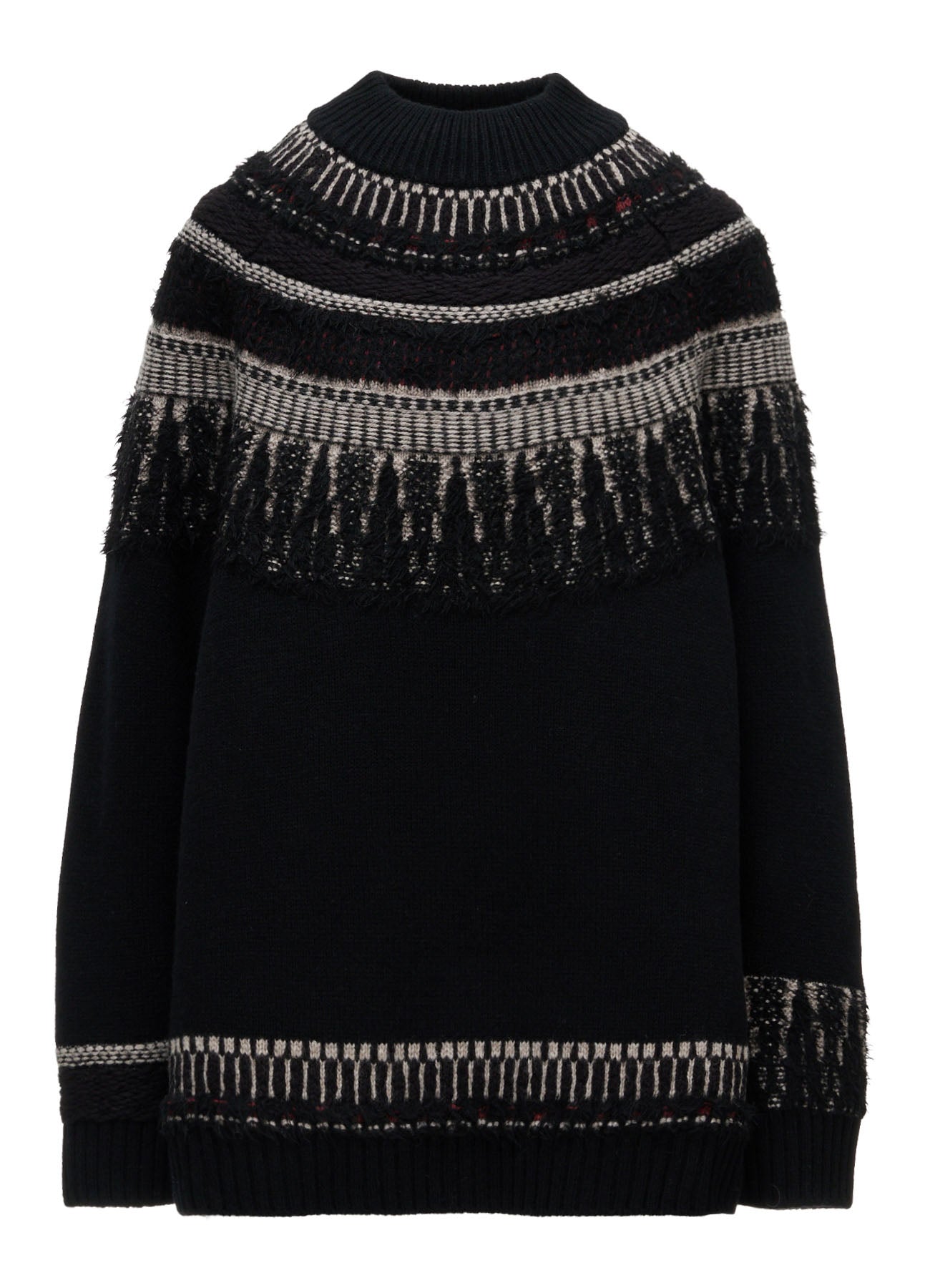MULTI-MATERIAL NORDIC PULLOVER – THE SHOP YOHJI YAMAMOTO