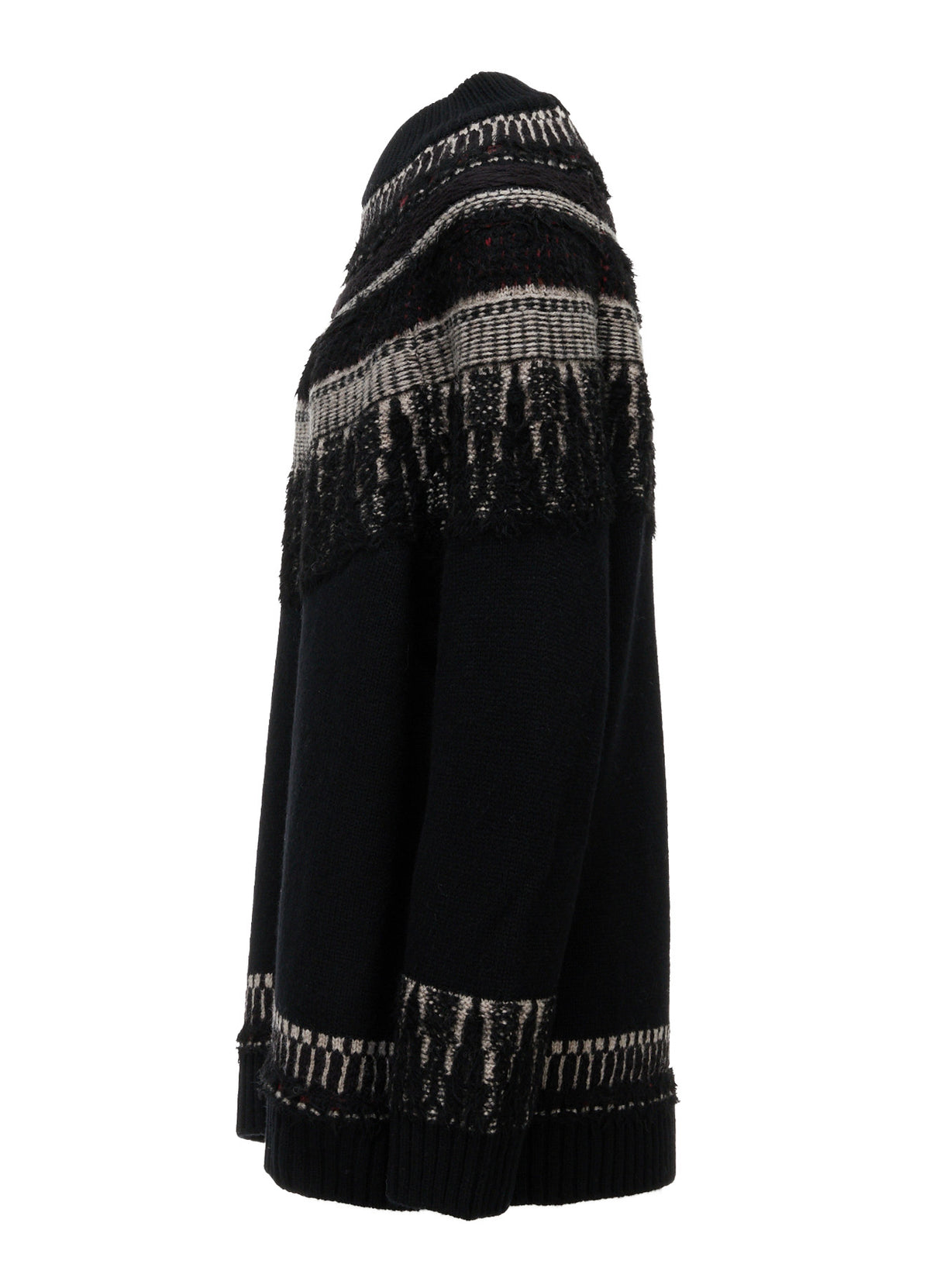 MULTI-MATERIAL NORDIC PULLOVER