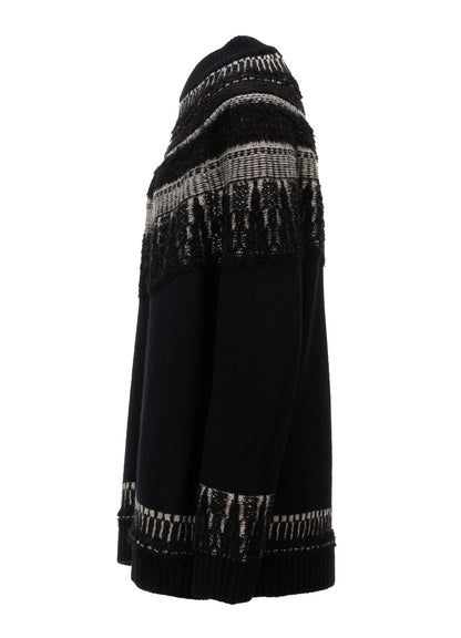 MULTI-MATERIAL NORDIC PULLOVER
