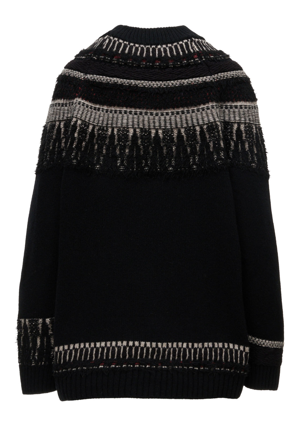 MULTI-MATERIAL NORDIC PULLOVER