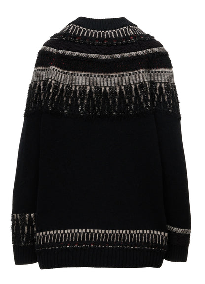 MULTI-MATERIAL NORDIC PULLOVER