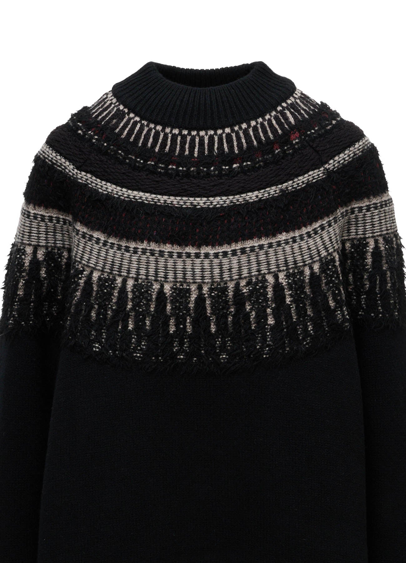 MULTI-MATERIAL NORDIC PULLOVER – THE SHOP YOHJI YAMAMOTO