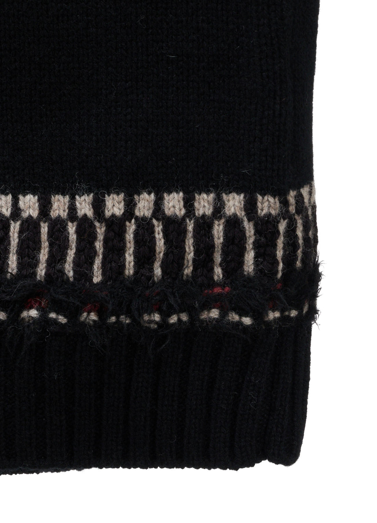 MULTI-MATERIAL NORDIC PULLOVER