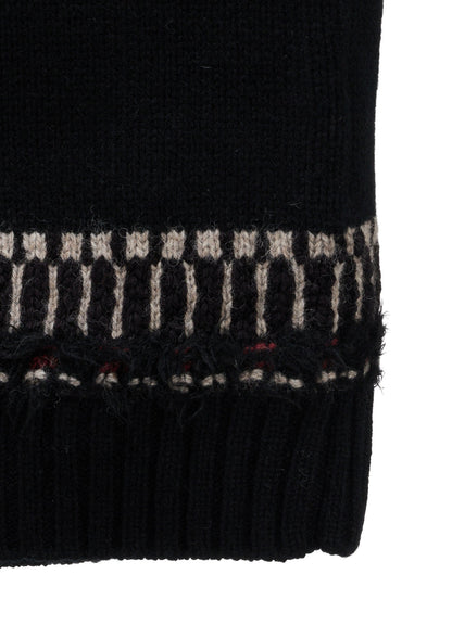 MULTI-MATERIAL NORDIC PULLOVER