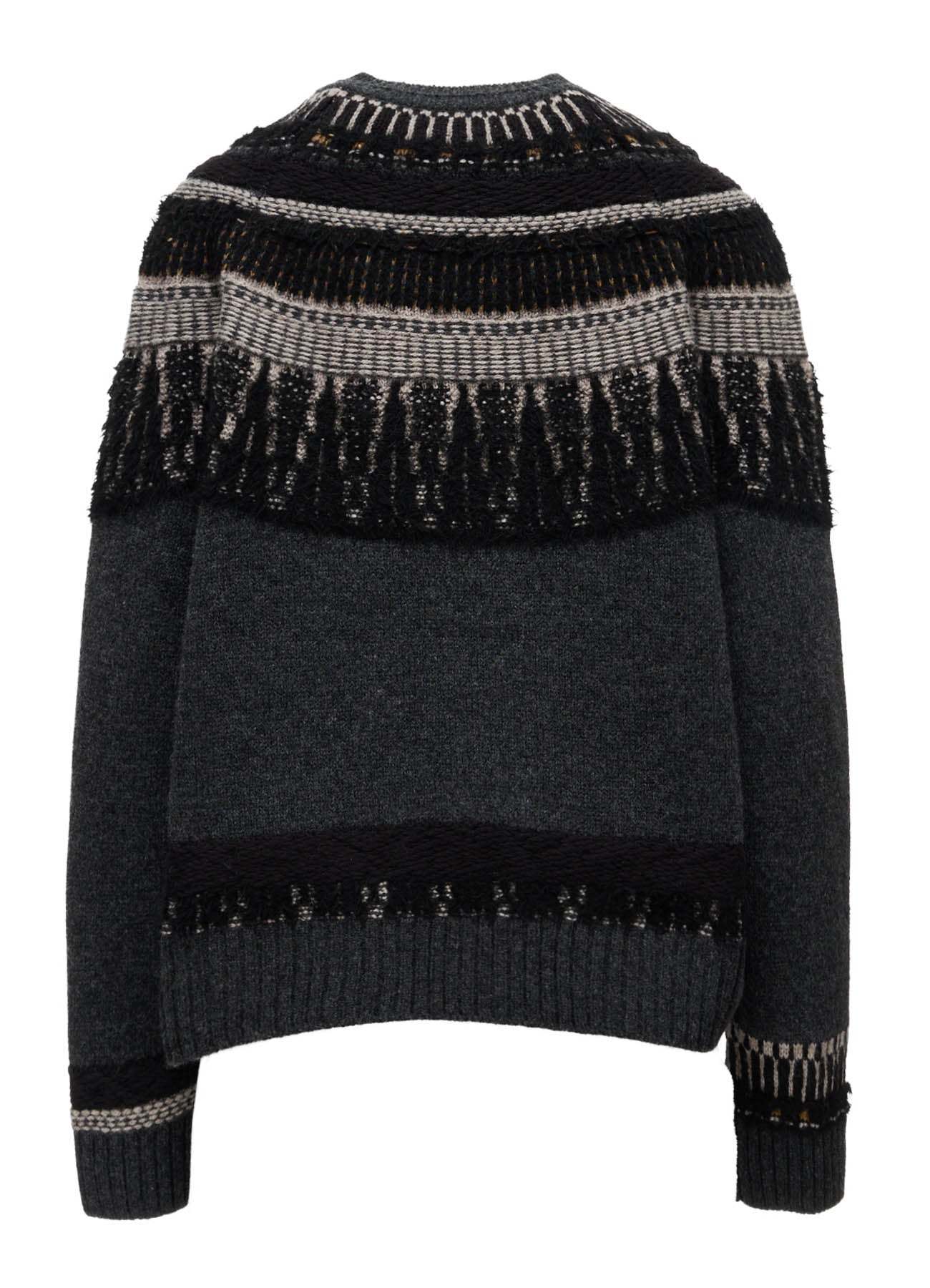MULTI-MATERIAL NORDIC CARDIGAN – THE SHOP YOHJI YAMAMOTO