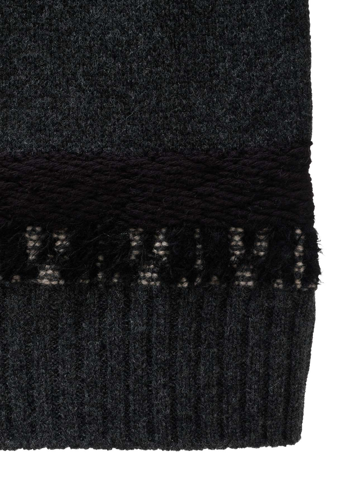 MULTI-MATERIAL NORDIC CARDIGAN
