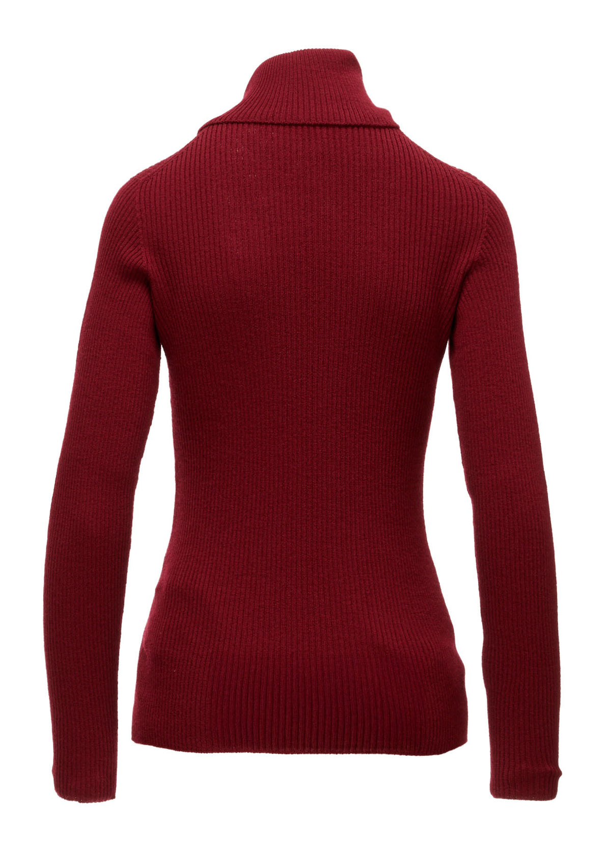 WOOL RIB 3-WAY BUTTON-UP HIGH NECK PULLOVER