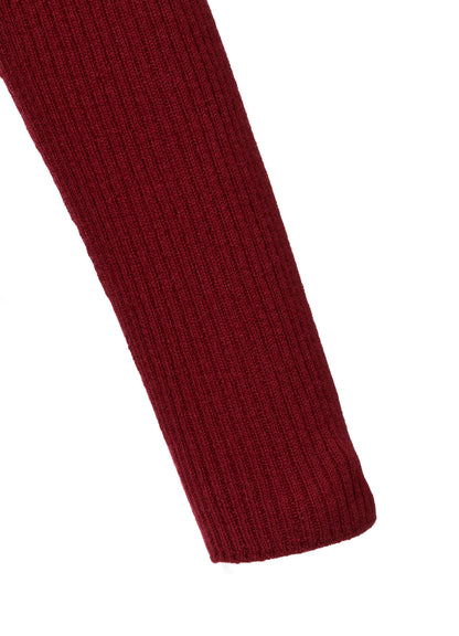 WOOL RIB 3-WAY BUTTON-UP HIGH NECK PULLOVER