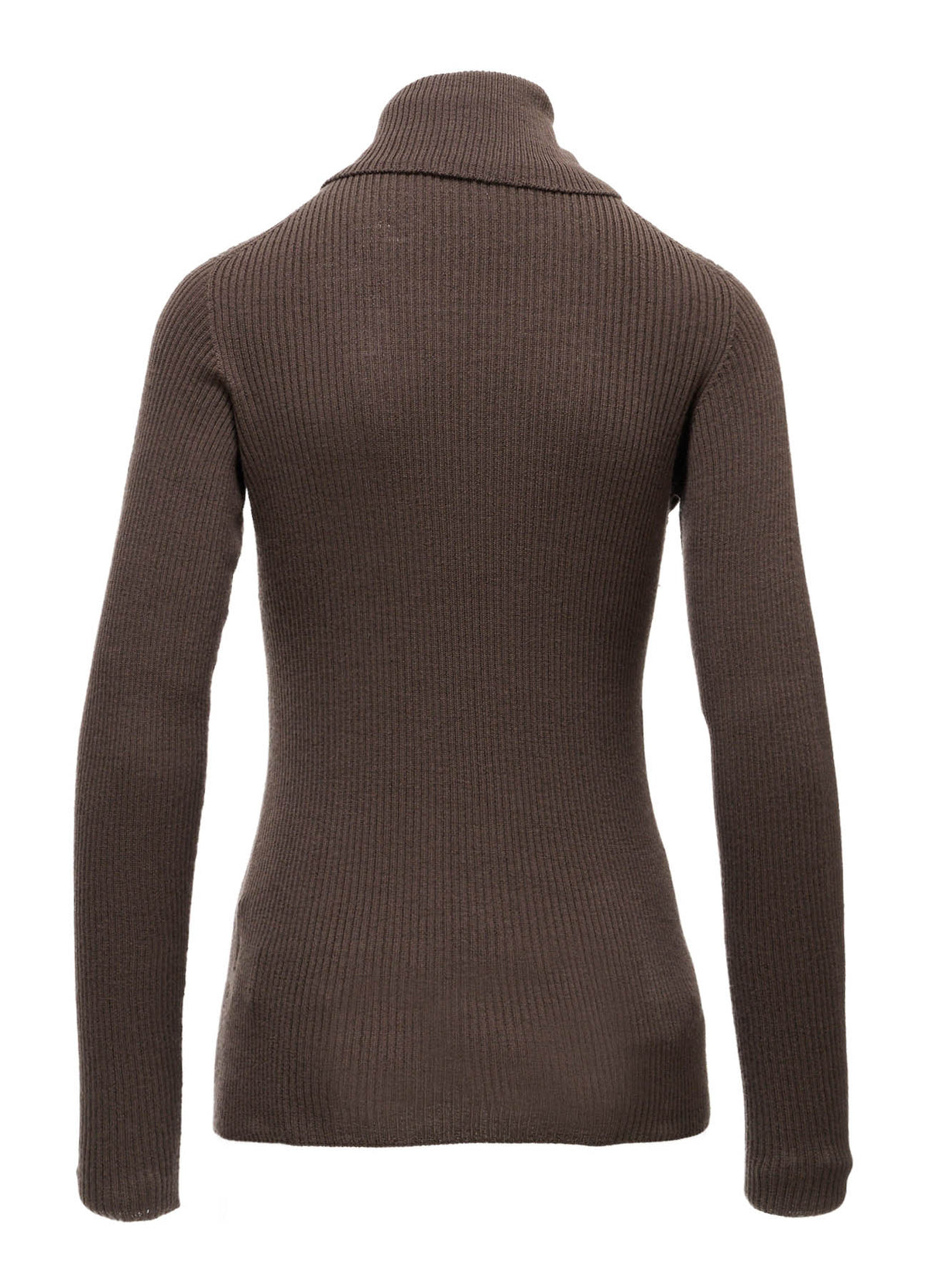 WOOL RIB 3-WAY BUTTON-UP HIGH NECK PULLOVER