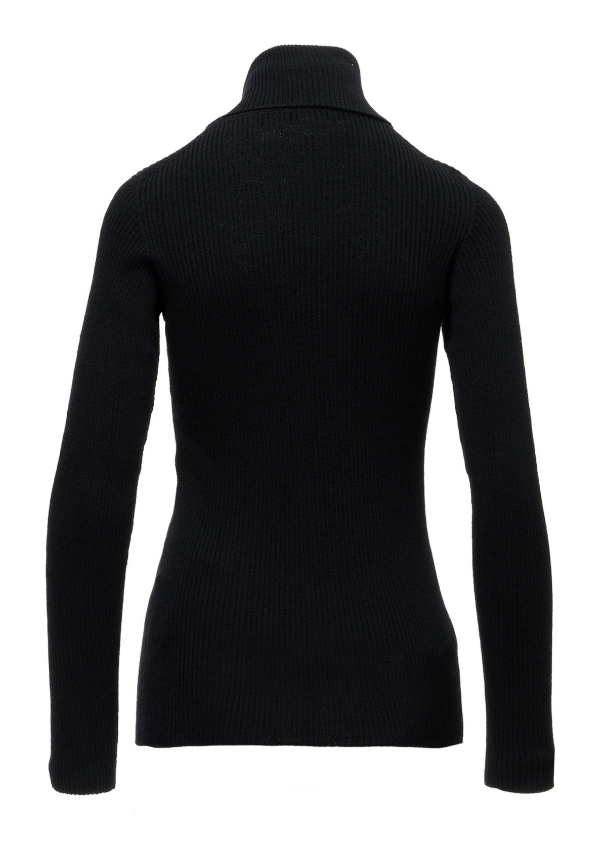 WOOL RIB 3-WAY BUTTON-UP HIGH NECK PULLOVER