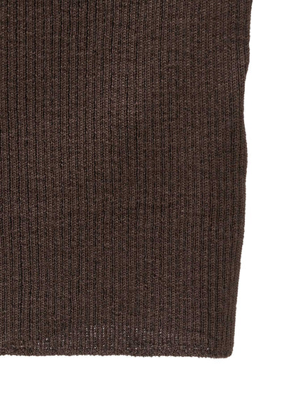 WOOL RIB BACK SHORT CARDIGAN