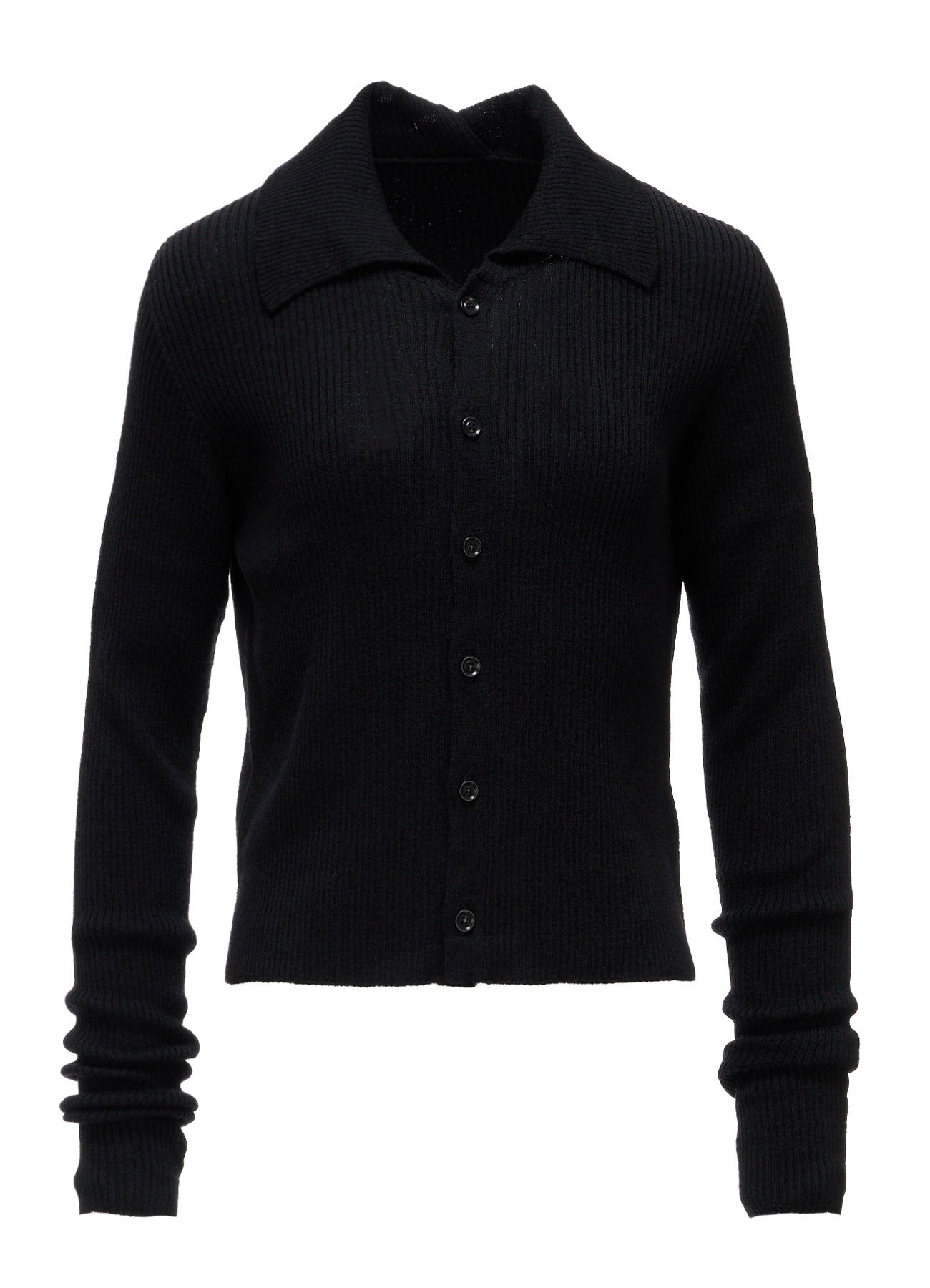 WOOL RIB BACK SHORT CARDIGAN