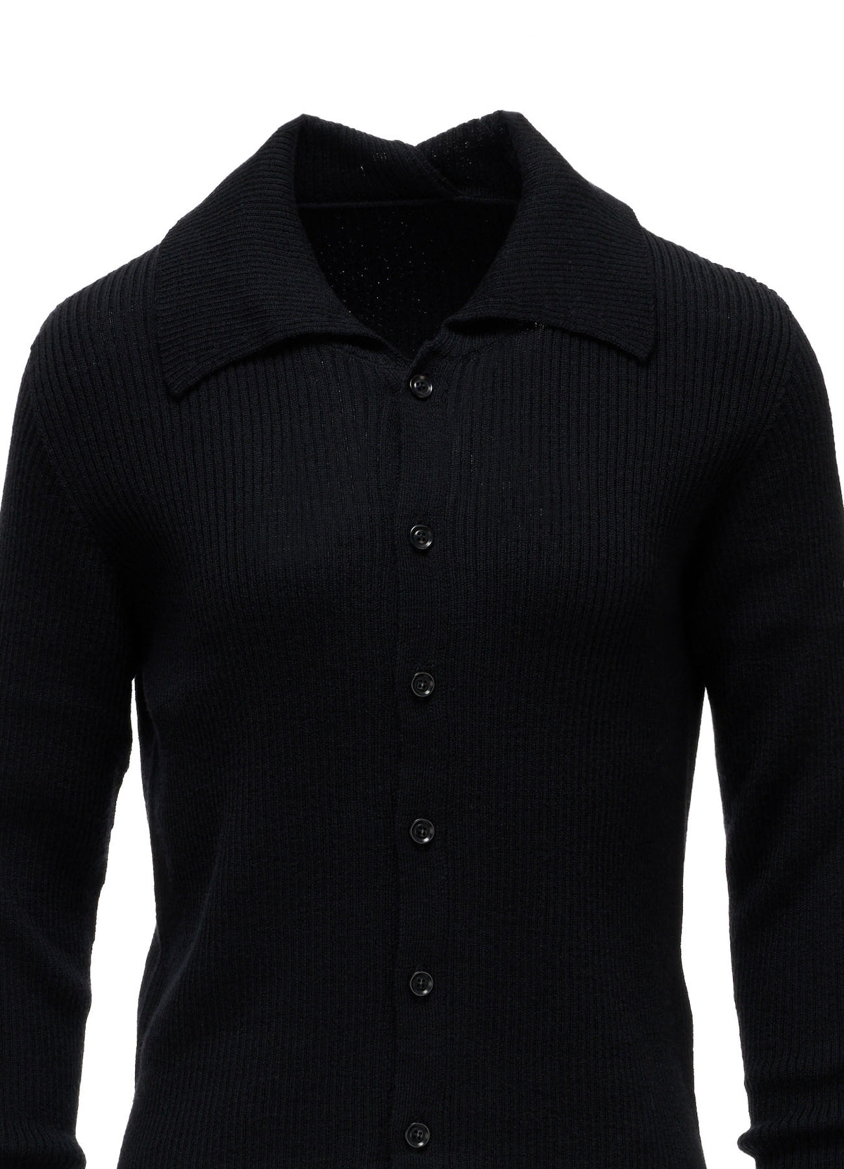 WOOL RIB BACK SHORT CARDIGAN