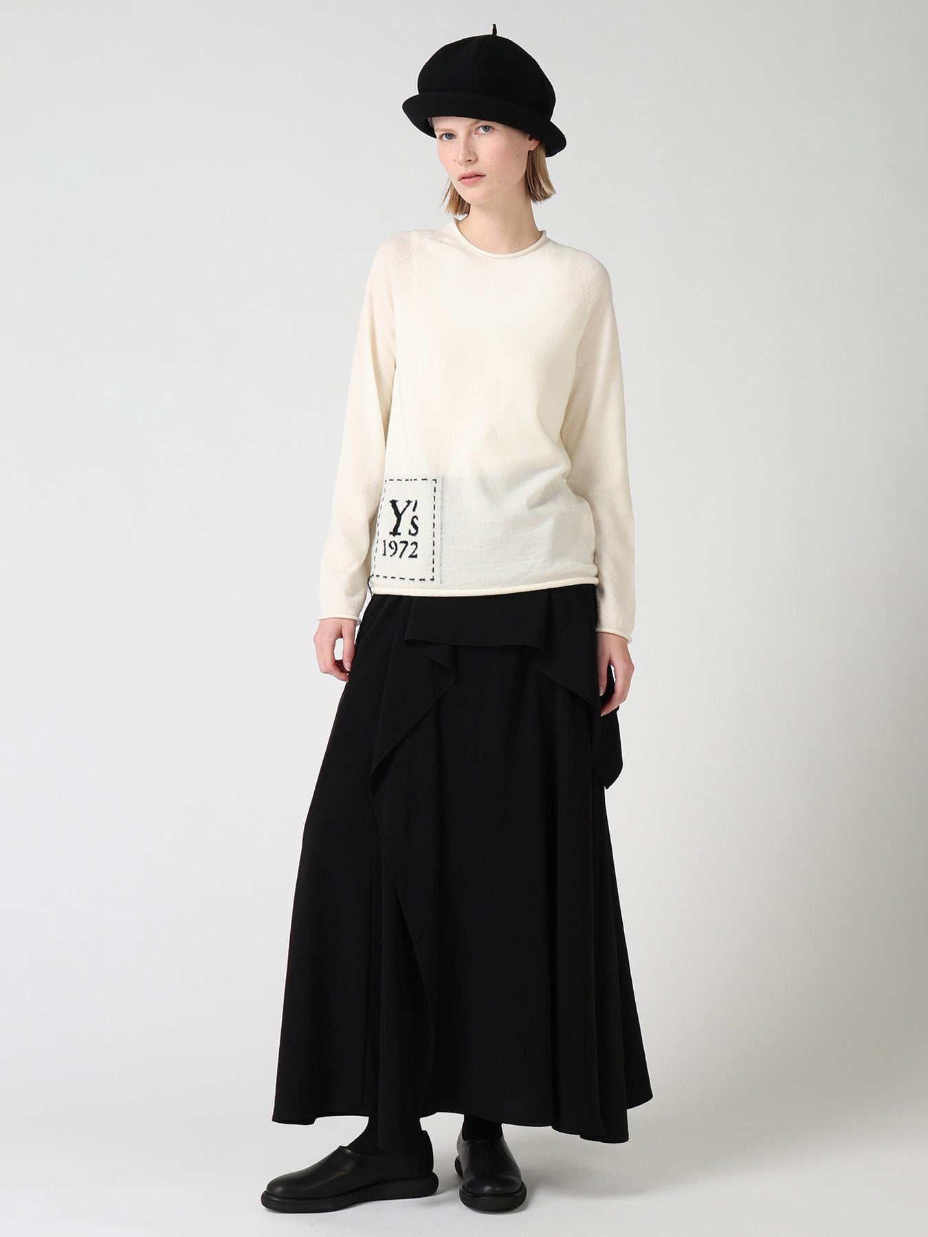 WOOL INTARSIA Y's LOGO PULLOVER