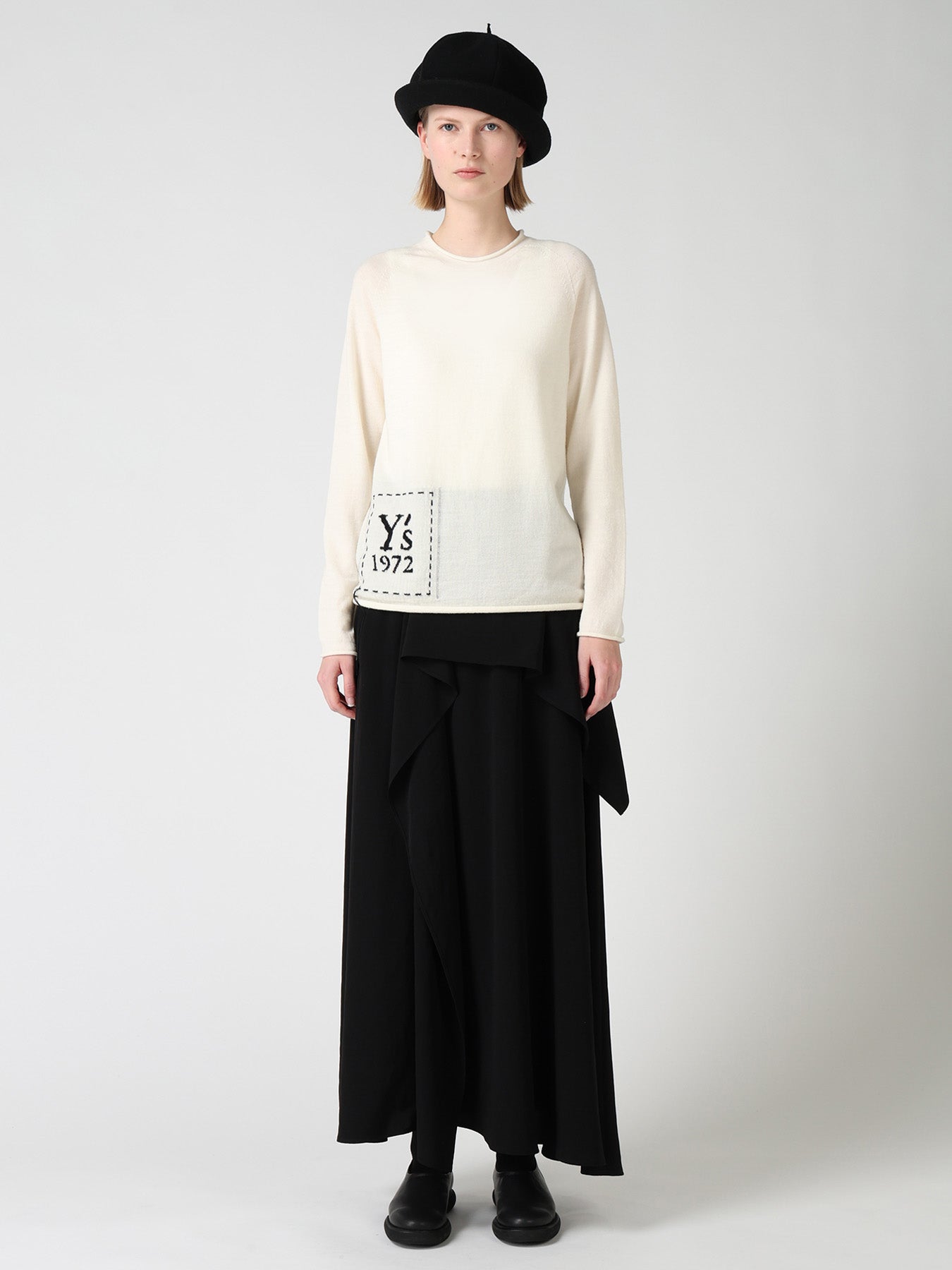 WOOL INTARSIA Y's LOGO PULLOVER