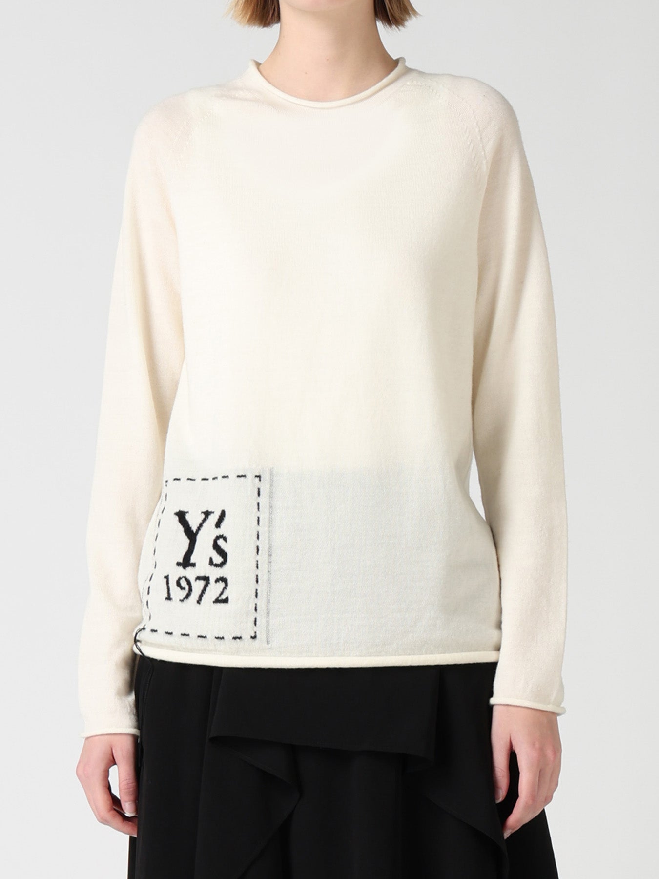 WOOL INTARSIA Y's LOGO PULLOVER