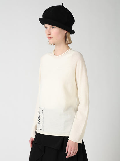 WOOL INTARSIA Y's LOGO PULLOVER