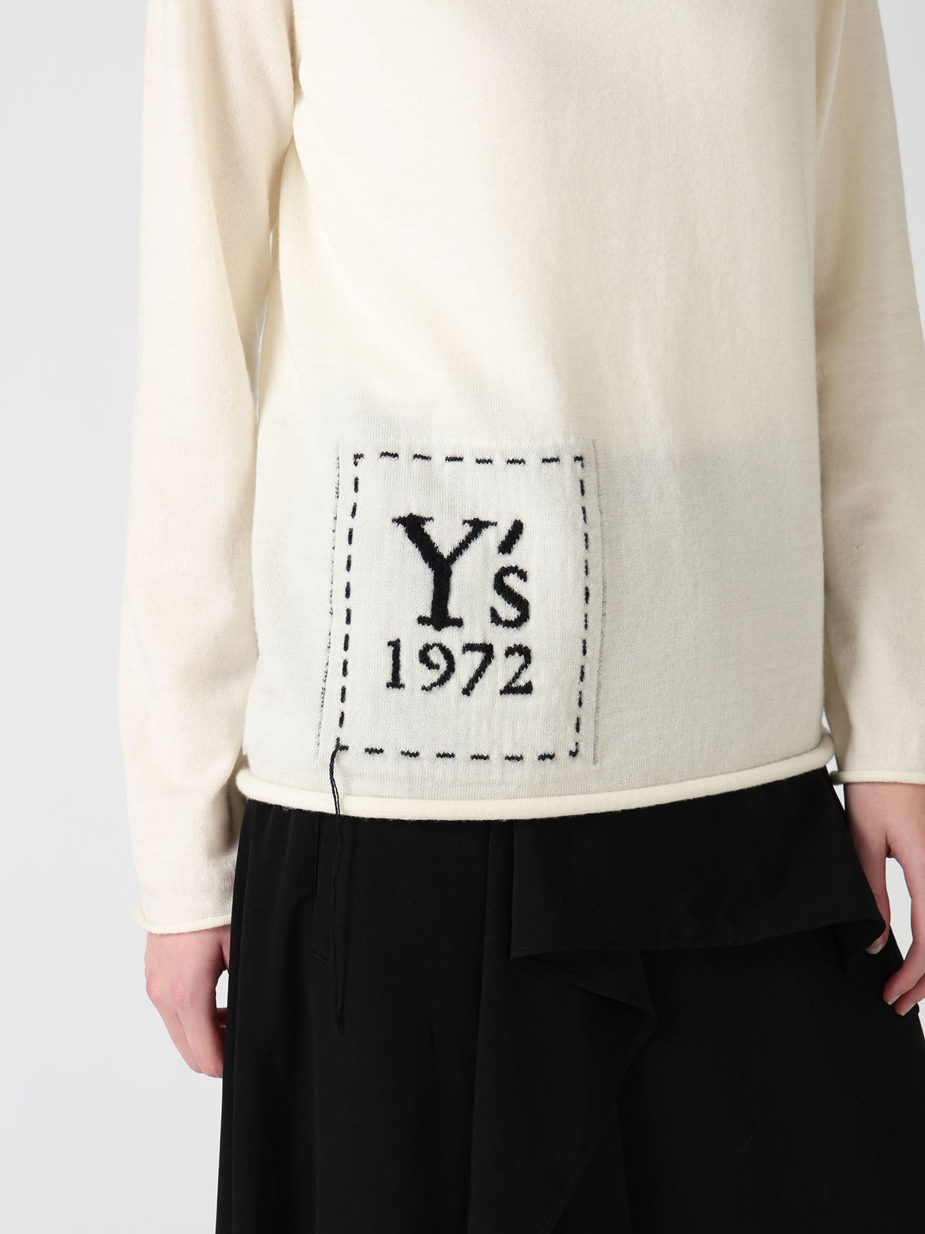 WOOL INTARSIA Y's LOGO PULLOVER