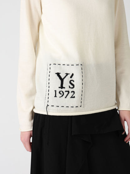 WOOL INTARSIA Y's LOGO PULLOVER