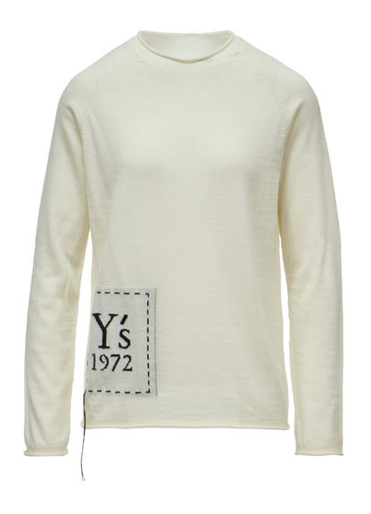 WOOL INTARSIA Y's LOGO PULLOVER