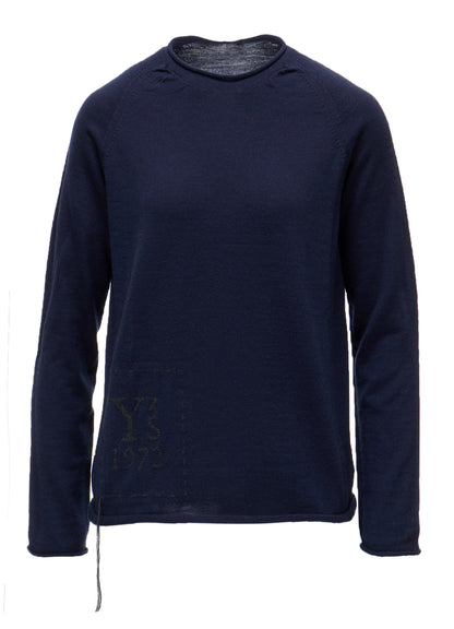 WOOL INTARSIA Y's LOGO PULLOVER