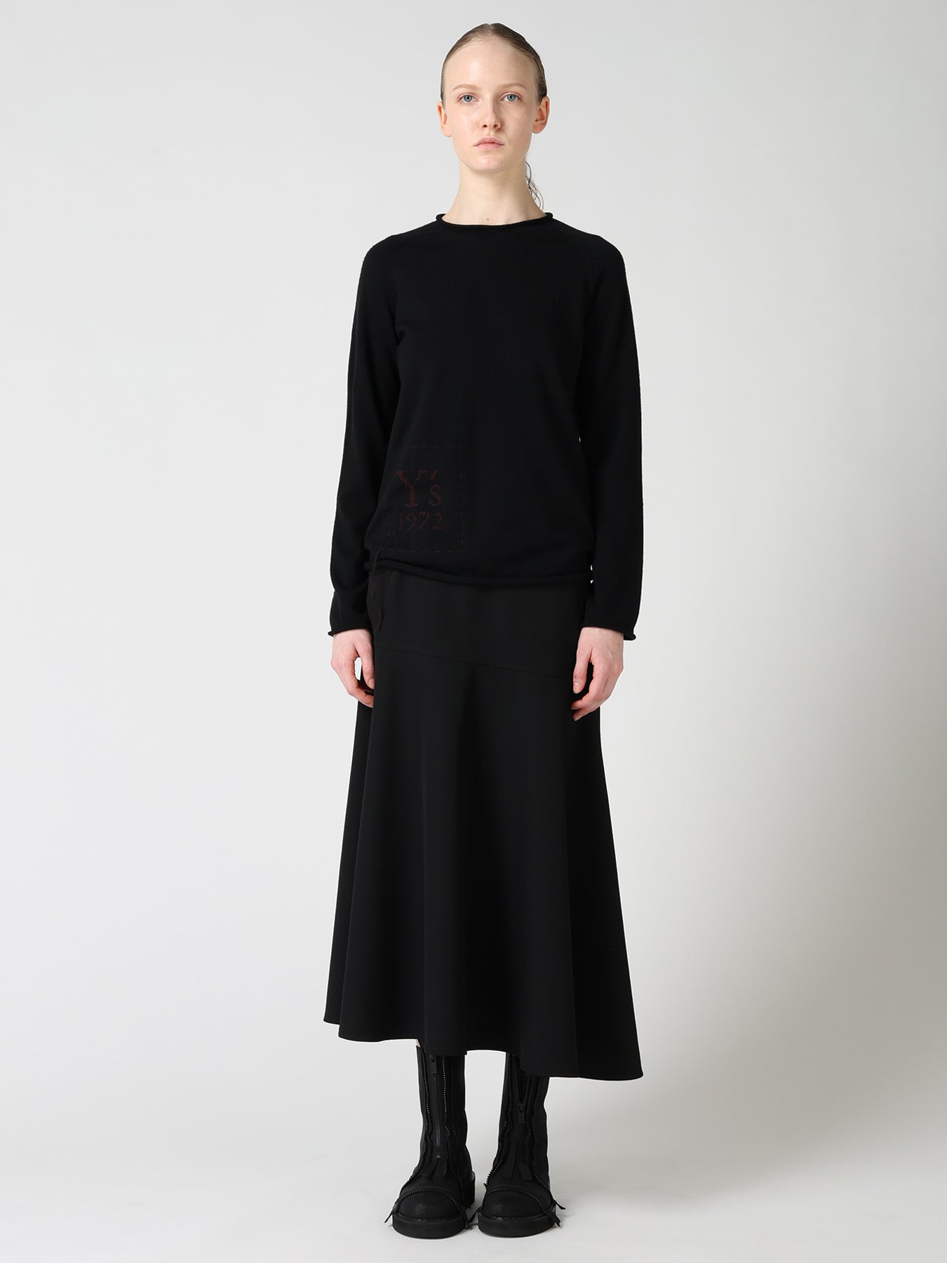 WOOL INTARSIA Y's LOGO PULLOVER