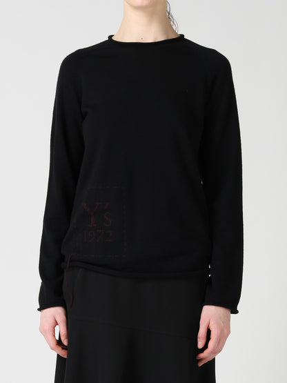 WOOL INTARSIA Y's LOGO PULLOVER