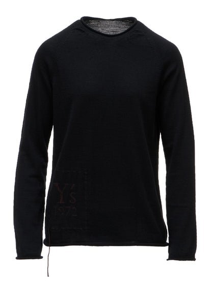 WOOL INTARSIA Y's LOGO PULLOVER