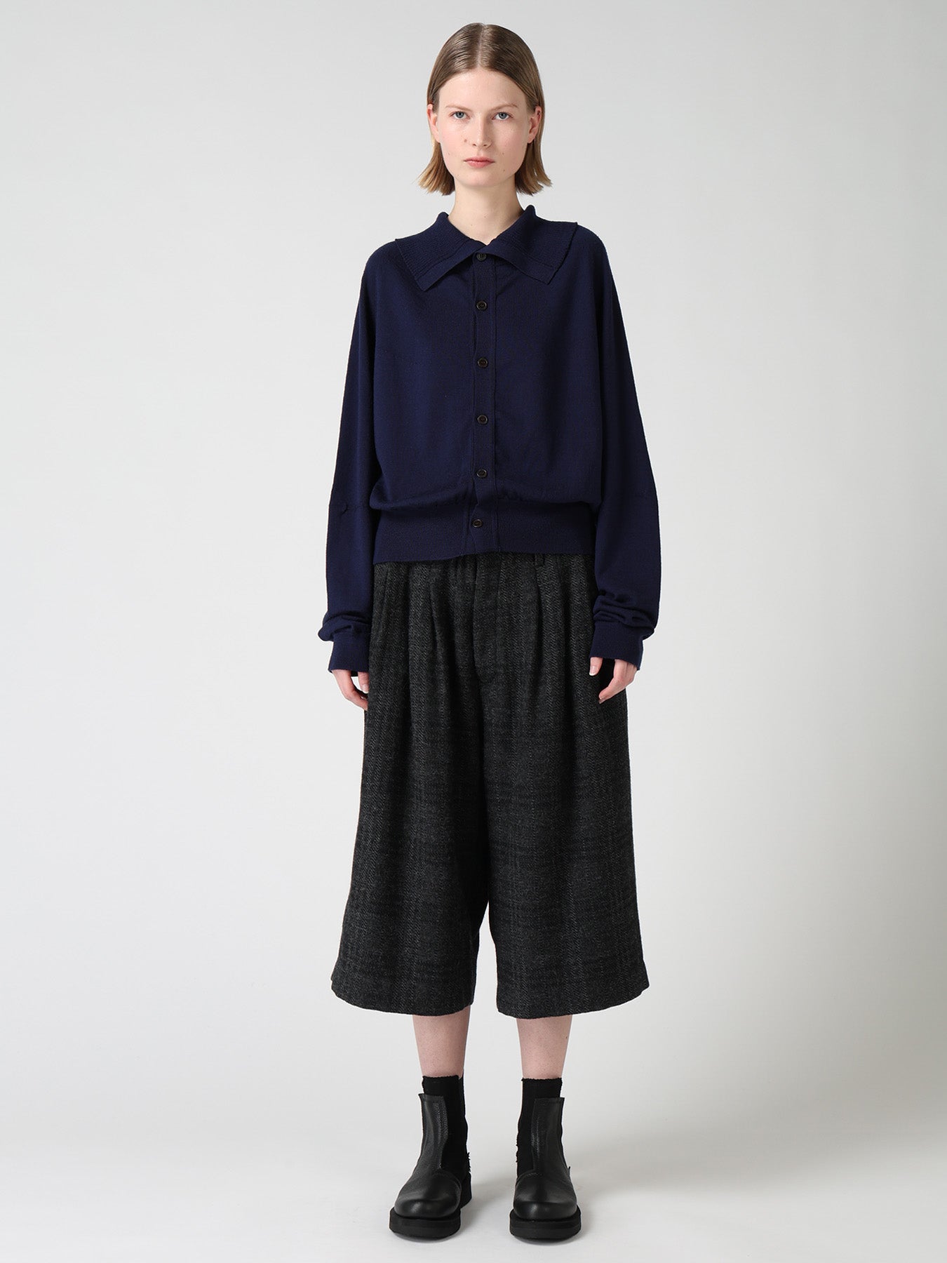 WOOL INTARSIA Y's LOGO CARDIGAN