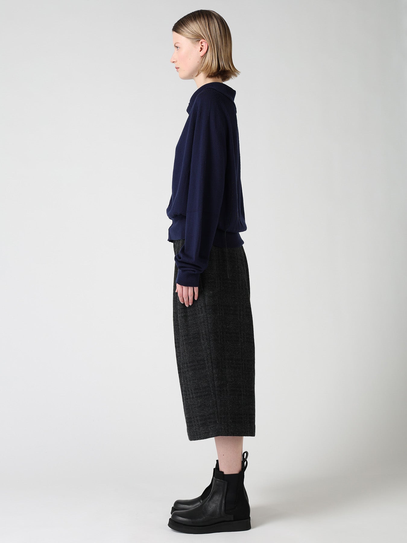 WOOL INTARSIA Y's LOGO CARDIGAN