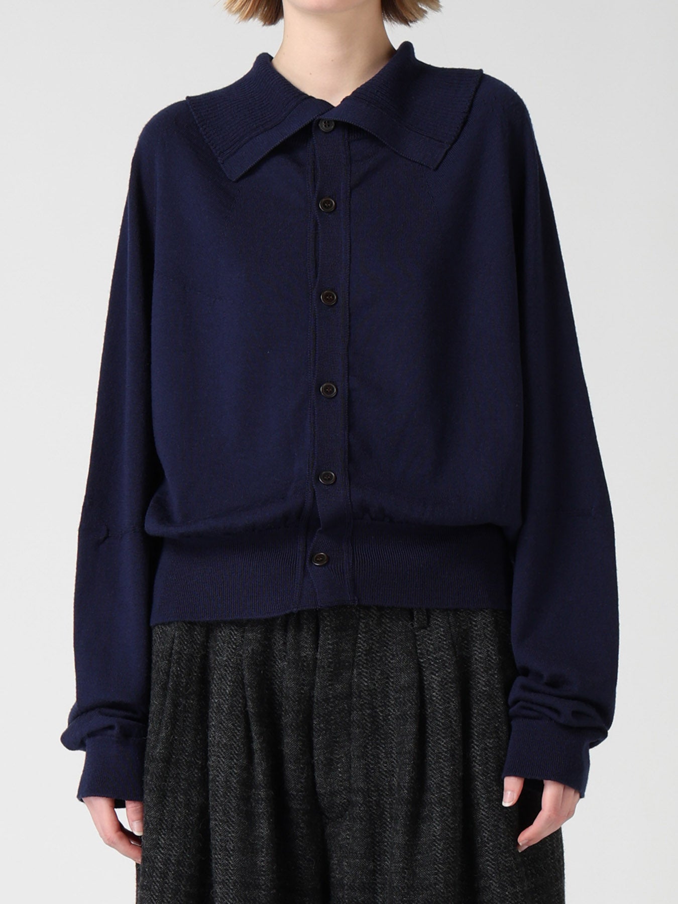 WOOL INTARSIA Y's LOGO CARDIGAN
