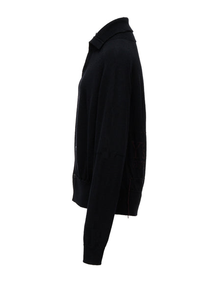 WOOL INTARSIA Y's LOGO CARDIGAN