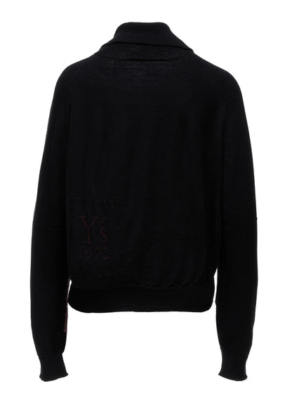 WOOL INTARSIA Y's LOGO CARDIGAN
